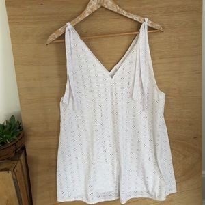 White Eyelet Lace Sheer Coverup
